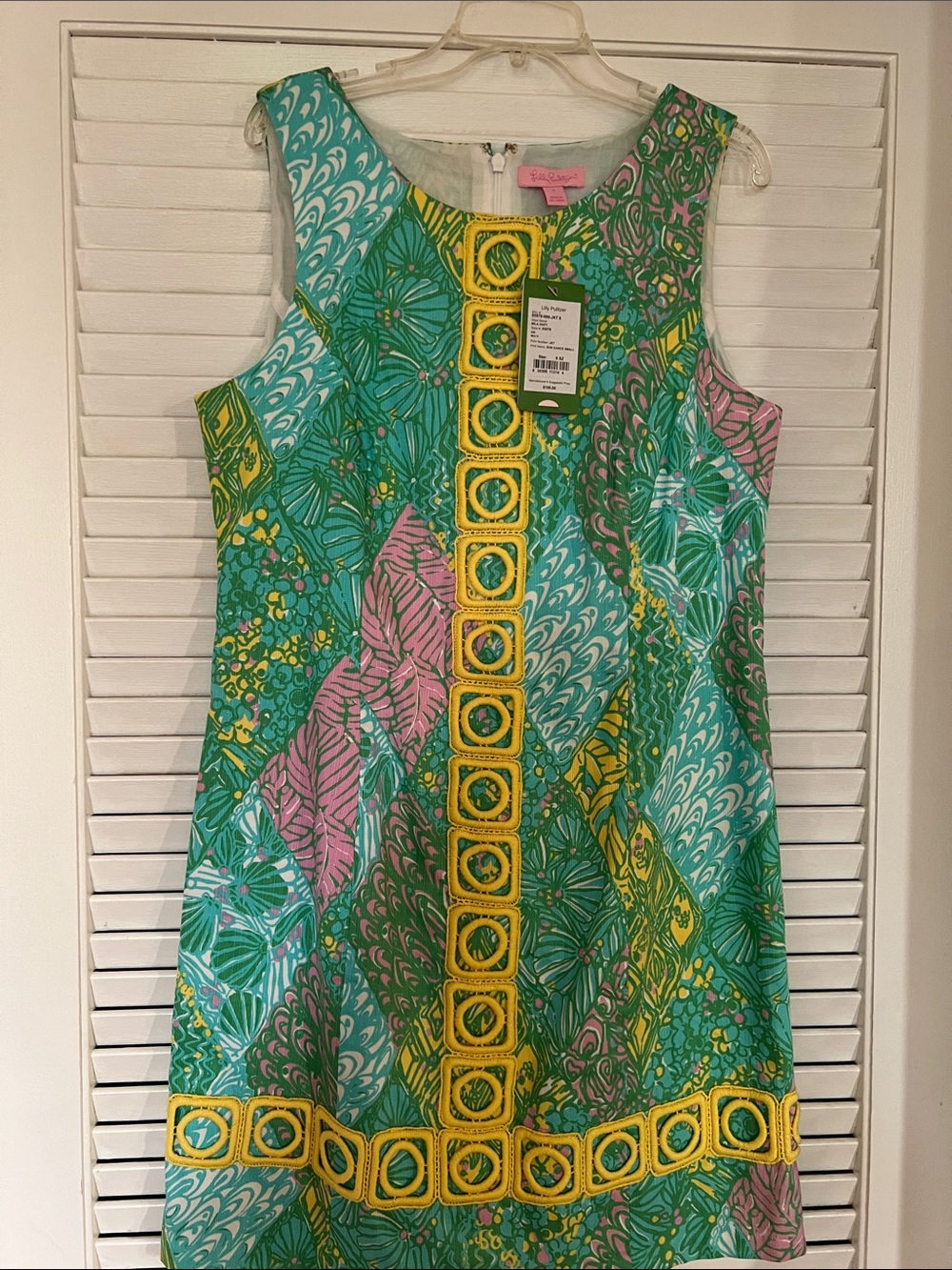 Lilly Pulitzer Green, Pink & Yellow Floral Shift Dress